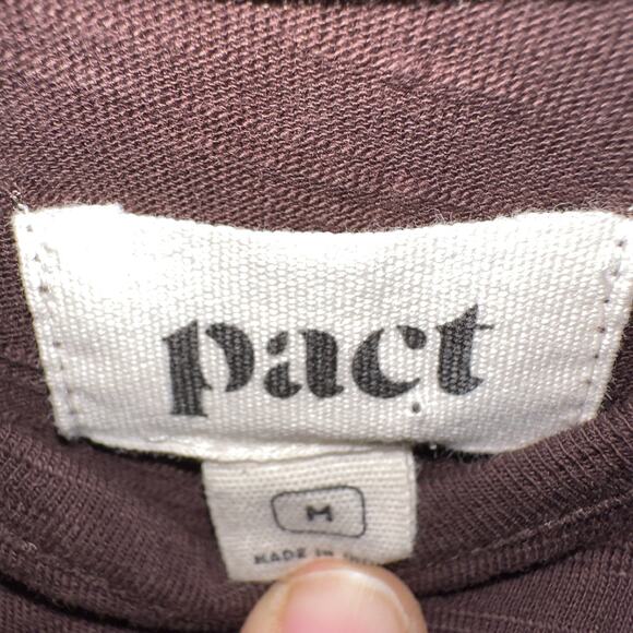 Pact Tank Jumpsuit Womens Medium Brown Organic Cotton Easy All Day Drawstring - Picture 5 of 6